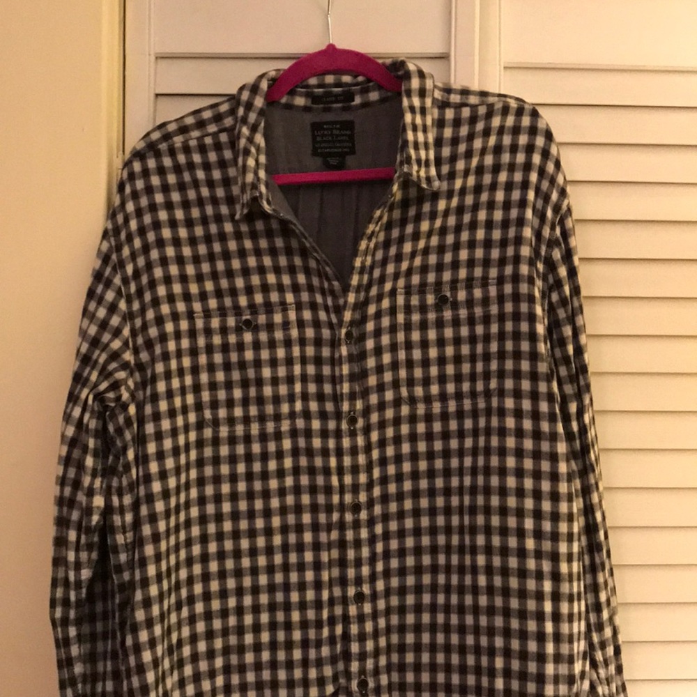 Lucky Brand black and white Flannel